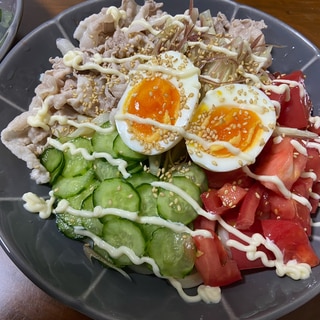 具沢山冷やしうどん♡